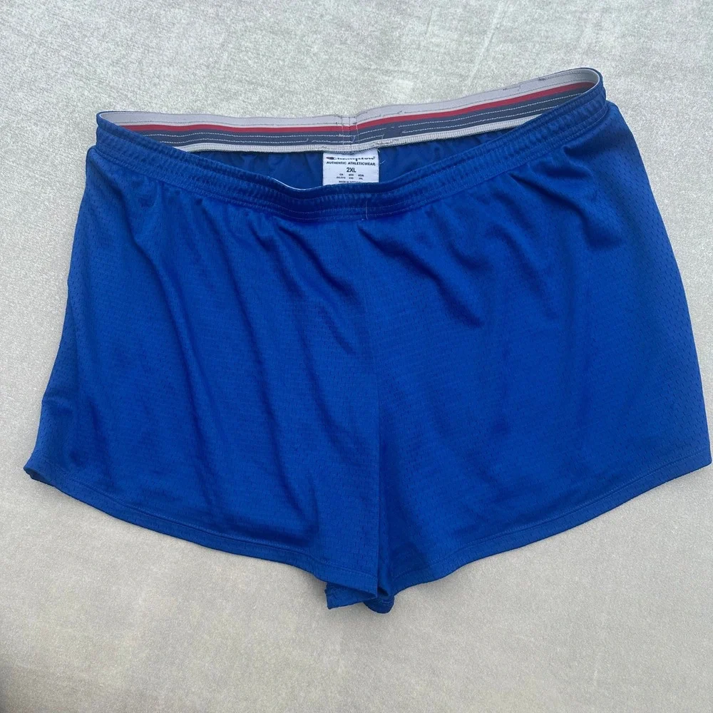 Champion Y2K Mesh Shorts Mens 2XL Blue Basketball Gym Running Athletic Waistband